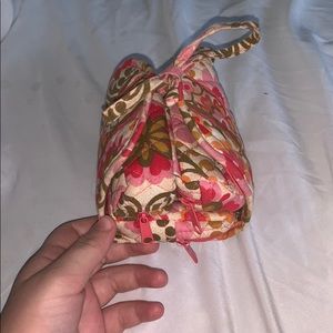 mini vera bradley travel makeup/ jewelry bag